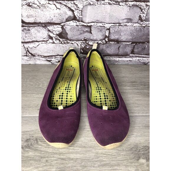 ECCO Biom Natural Motion Purple Suede Slip On Comfort Ballet Flats Women Sz 39EU - Picture 11 of 16